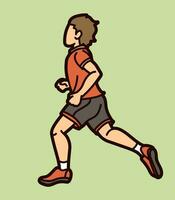 A Boy Running Action vector