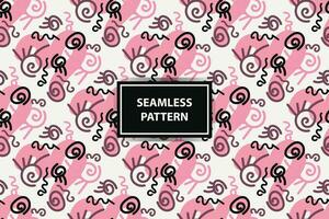 abstract seamless pattern background with pink, black adn wihte color vector