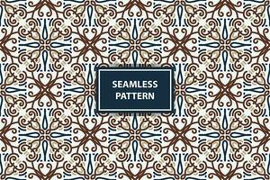 vintage seamless pattern background with abstract ornament vector