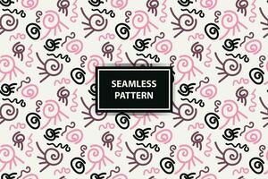 abstract seamless pattern background with pink, black adn wihte color vector