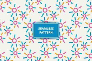 Fun colorful seamless pattern. Creative abstract style art background for children. Trendy texture design with basic shapes. Simple childish doodle wallpaper print set. vector