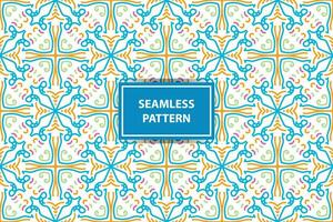 oriental pattern. White, blue, orange and pink background with Arabic ornaments. Patterns, backgrounds and wallpapers for your design. Textile ornament. Vector illustration.