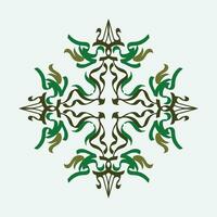 Baroque Design Elements and Ornaments with green color vector