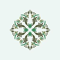 Baroque Design Elements and Ornaments with green color vector
