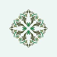 Baroque Design Elements and Ornaments with green color vector