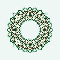 circle frame detail design with green color vector