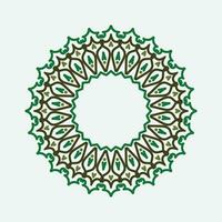 circulo marco detalle diseño con verde color vector