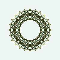 circle frame detail design with green color vector