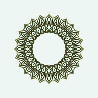 circle frame detail design with green color vector