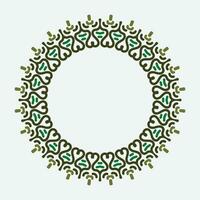 circle frame detail design with green color vector