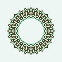 circle frame detail design with green color vector