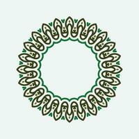 circulo marco detalle diseño con verde color vector