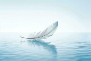 AI Generated Background soft light blue sky swan nature fragile beautiful feather lake plumage water photo