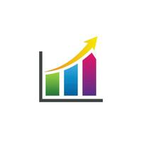 Graph Icon in trendy flat style. Chart bar symbol for your website design, logo, app, UI. Vector illustration