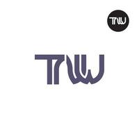 Letter TNW Monogram Logo Design vector