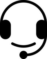 Headphone icon for audio and customer services vector