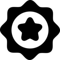 Star badge icon for recognition and excellence vector
