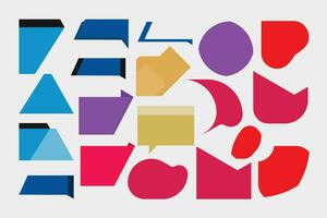 Geometric shapes black silhouette icons, abstract organic shapes, Vector set of minimalist design elements