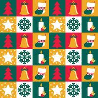 Christmas pattern on a Bauhaus-Style. Minimalist print. Vector. vector