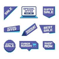 Cyber Monday Sale Banner Vector Collection
