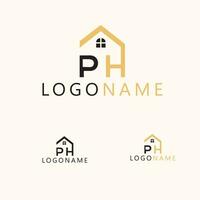 diseño de logotipo inmobiliario vector