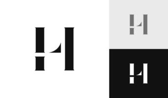 Letter HL initial monogram logo design vector