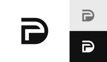 Letter DP initial monogram logo design vector