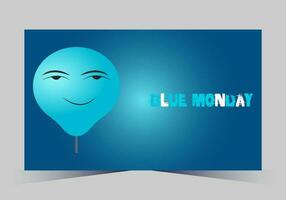 Vector illustration for blue monday