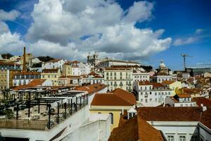 el ver desde el techo de un edificio en Lisboa foto