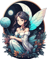 AI generated Winter Fairy Illustration Cartoon png