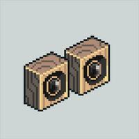 píxel Arte ilustración vocero. pixelado altavoz sonido. mesa sonido altavoz pixelado para el píxel Arte juego y icono para sitio web y vídeo juego. antiguo colegio retro vector