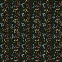 Pattern design with ornament motif vector