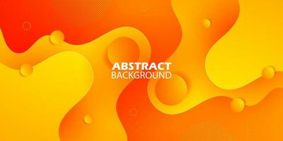 Abstract colorful orange wave background with fluid shapes geometric pattern. Bright orange background design. Cool and modern concept. Eps10 vector