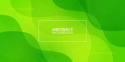 Colorful green wave background with simple shape and lines pattern. Bright simple green design. Simple geometric shapes concept. Eps10 vector