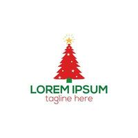 Christmas tree logo concept isolated vector template illustration for business and company