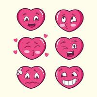 Cute heart icon vector art