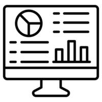 datos tablero icono línea vector ilustración