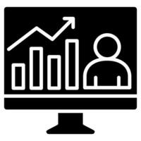 KPI Analysis icon line vector illustration