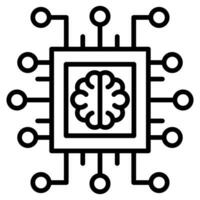 Machine Learning icon line vector illustration