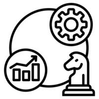 Data Strategy icon line vector illustration