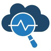 Cloud Monitoring icon line vector illustration