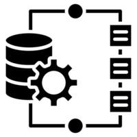 Data Integration icon line vector illustration