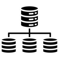 Data Modeling icon line vector illustration