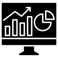 Reporting Dashboard icon line vector illustration