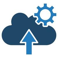 Cloud Backup icon line vector illustration