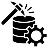 Data Mining icon line vector illustration