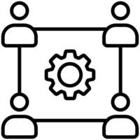 Team Collaboration icon line vector illustration