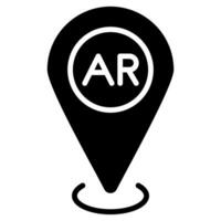 AR Navigation icon line vector illustration