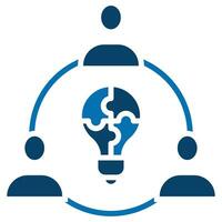 Collaborative Solutions icon line vector illustration