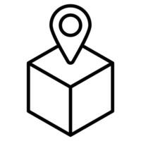 Spatial Mapping icon line vector illustration